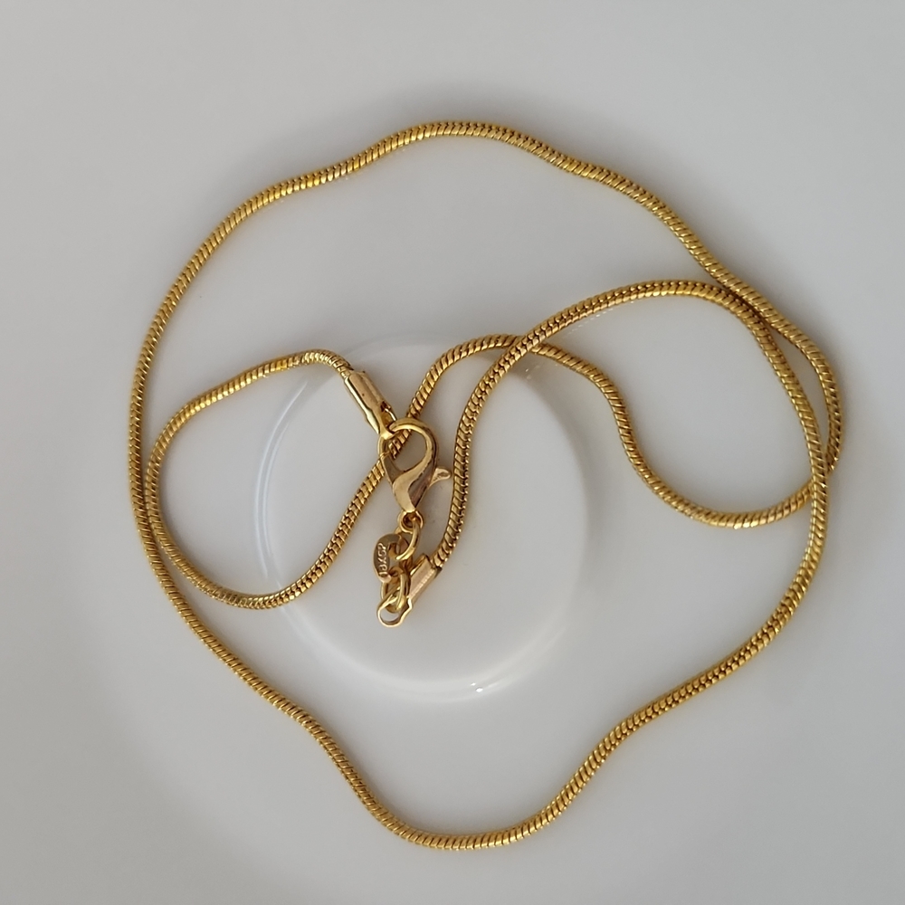 18K gold plated sterling silver chain